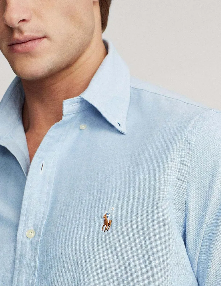 Polo de hombre Polo Ralph Lauren azul de manga corta