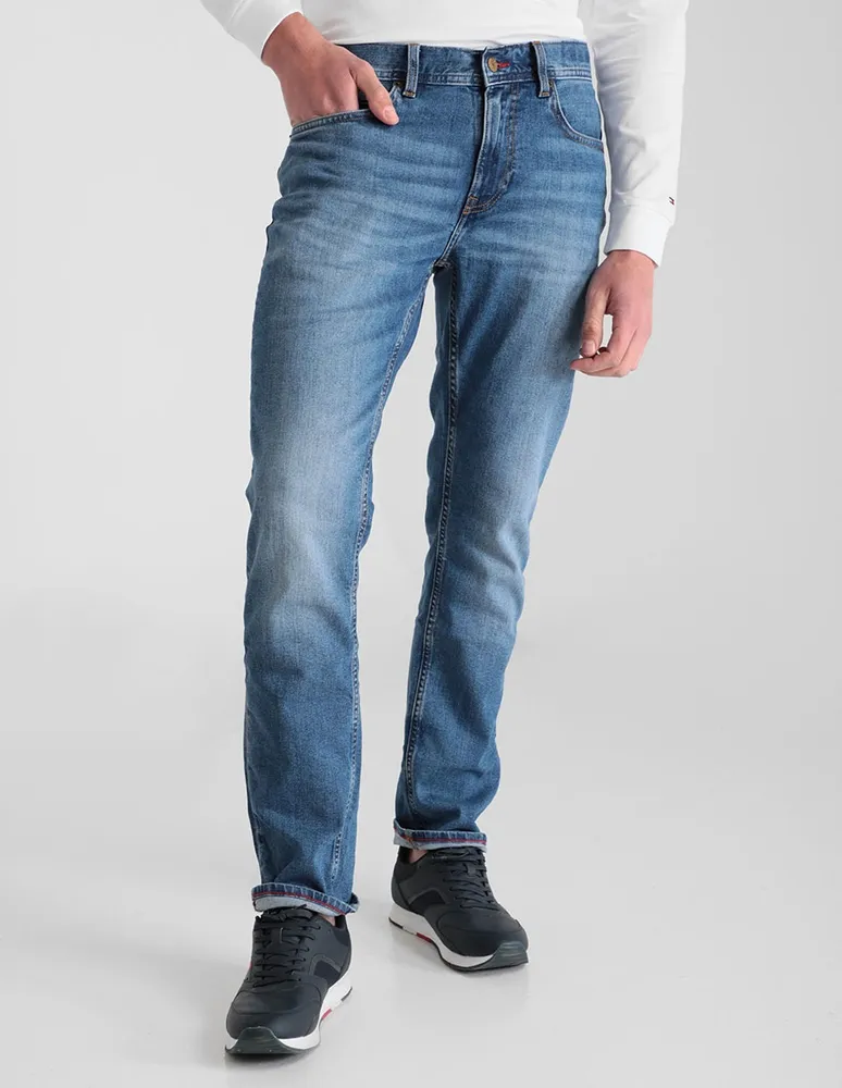 Jeans straight Tommy Hilfiger lavado claro para hombre