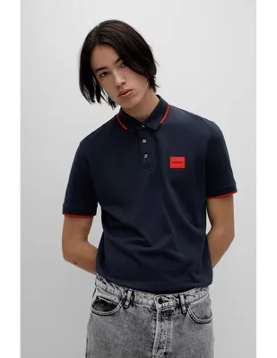 Playera tipo polo Hugo estampado logo para hombre