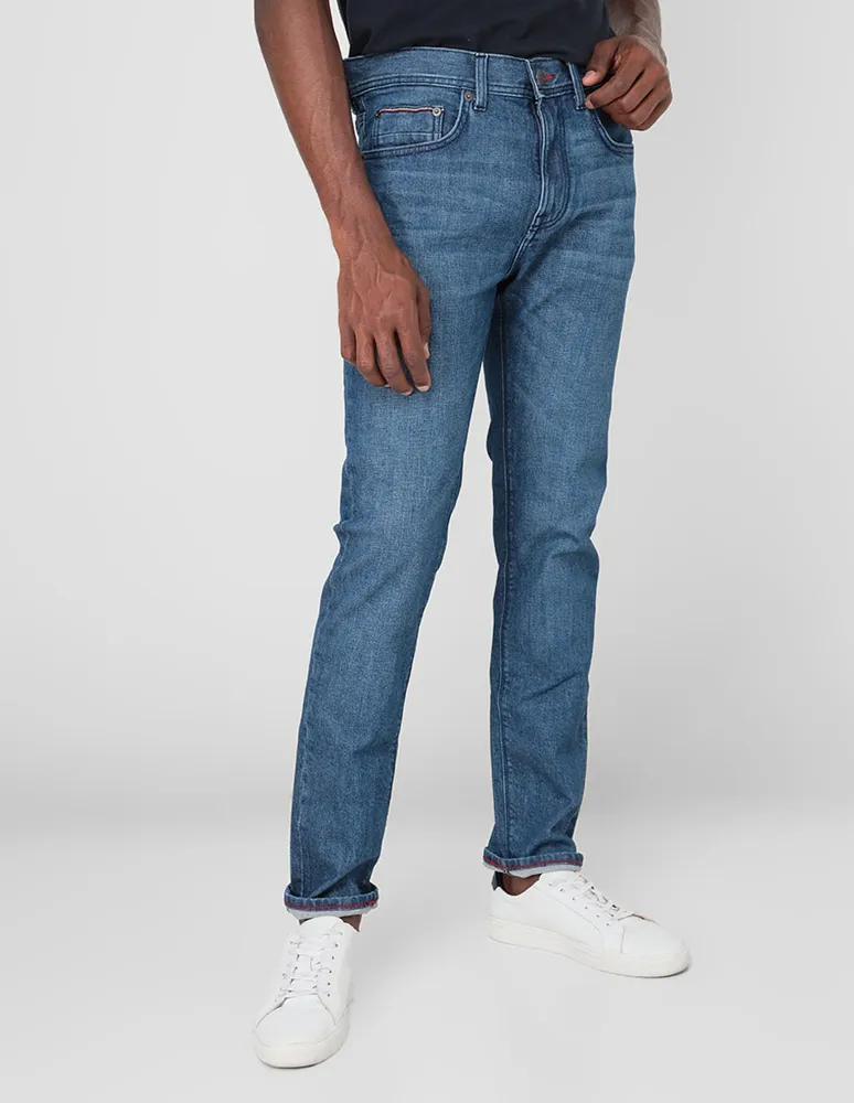 Jeans slim Tommy Hilfiger lavado obscuro para hombre