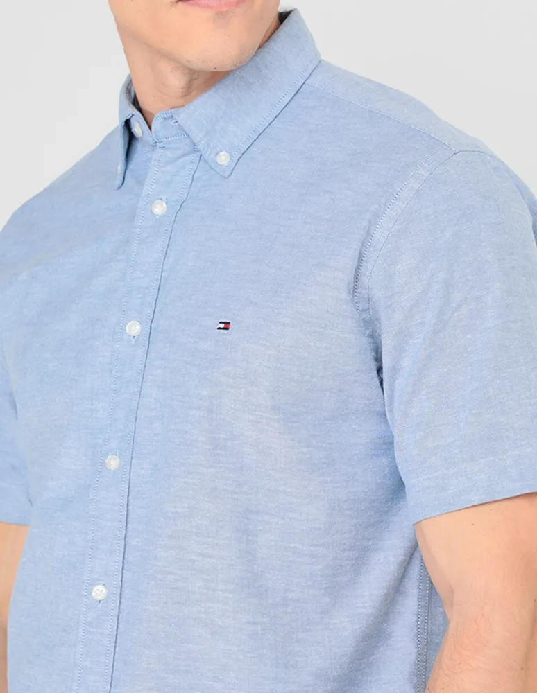 Camisa casual Tommy Hilfiger de algodón manga corta para hombre