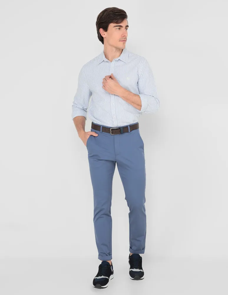 Pantalón straight Scappino de algodón para hombre