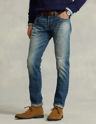 Jeans slim polo Ralph Lauren lavado deslavado para hombre