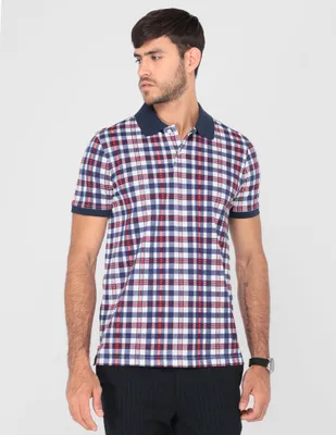 Playera tipo polo Brooks Brothers estampado a cuadros para hombre