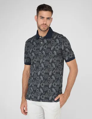 Playera tipo polo Scappino estampado floral para hombre