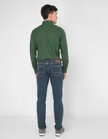 Jeans straight Scappino lavado obscuro para hombre