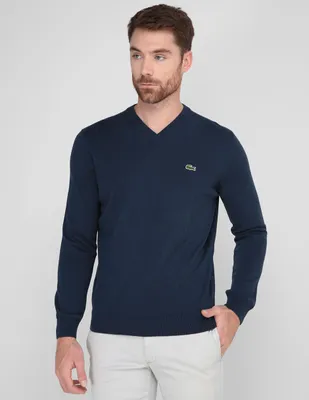 Suéter Lacoste cuello V para hombre