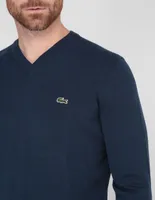 Suéter Lacoste cuello V para hombre