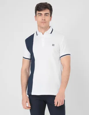 Playera tipo polo Givenchy estampado bloques de color para hombre