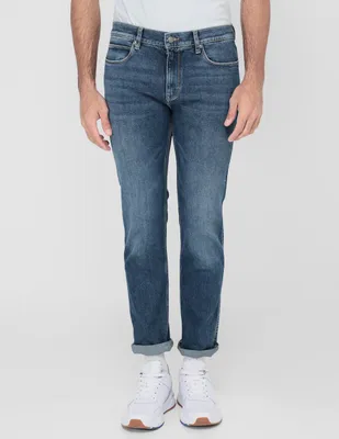 Jeans straight HUGO lavado stone wash para hombre