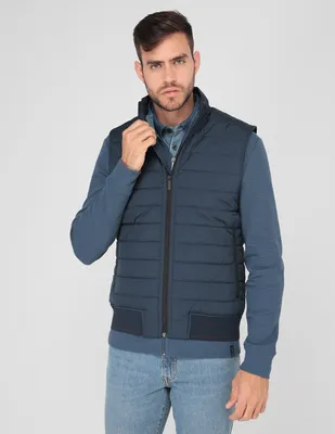 Chaleco Perry Ellis impermeable con bolsillos para hombre