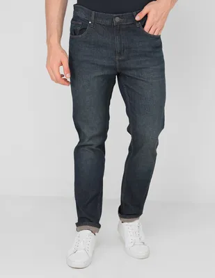 Jeans skinny Perry Ellis lavado obscuro para hombre