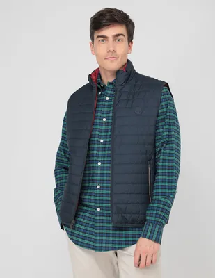 Chaleco Brooks Brothers impermeable reversible para hombre
