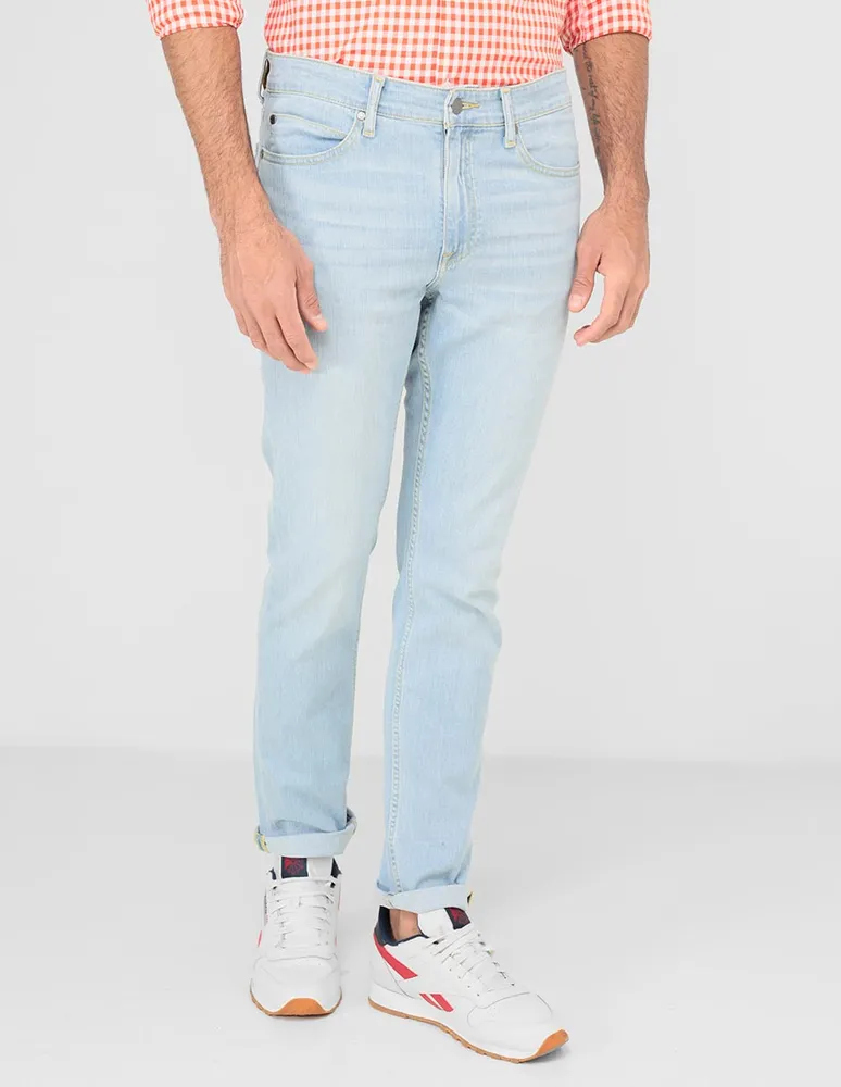 Jeans straight Scappino lavado claro para hombre