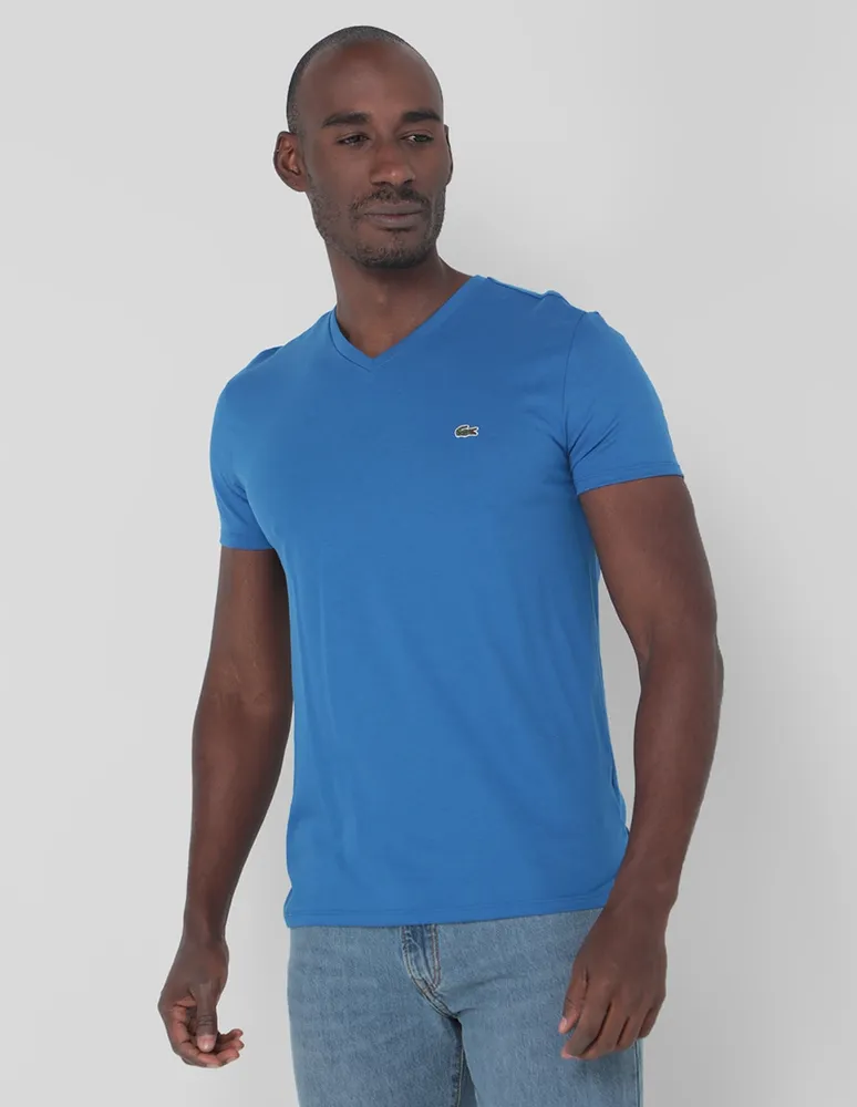 Playera Lacoste cuello V para hombre