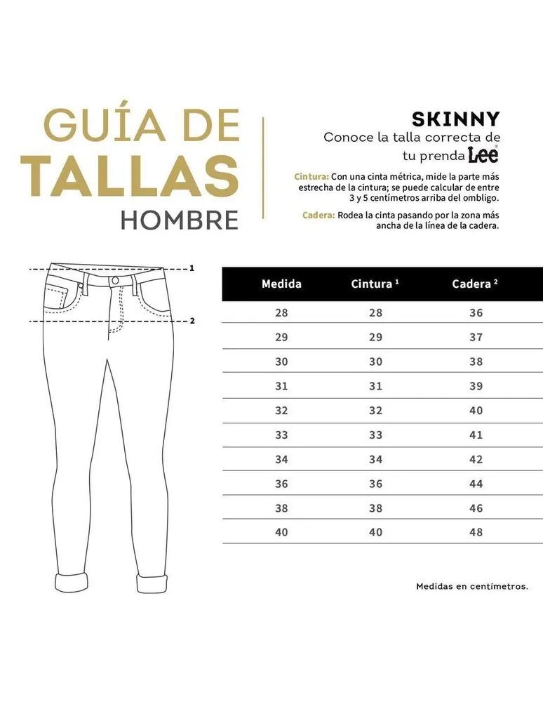 Jeans skinny sloan Lee lavado denim para hombre