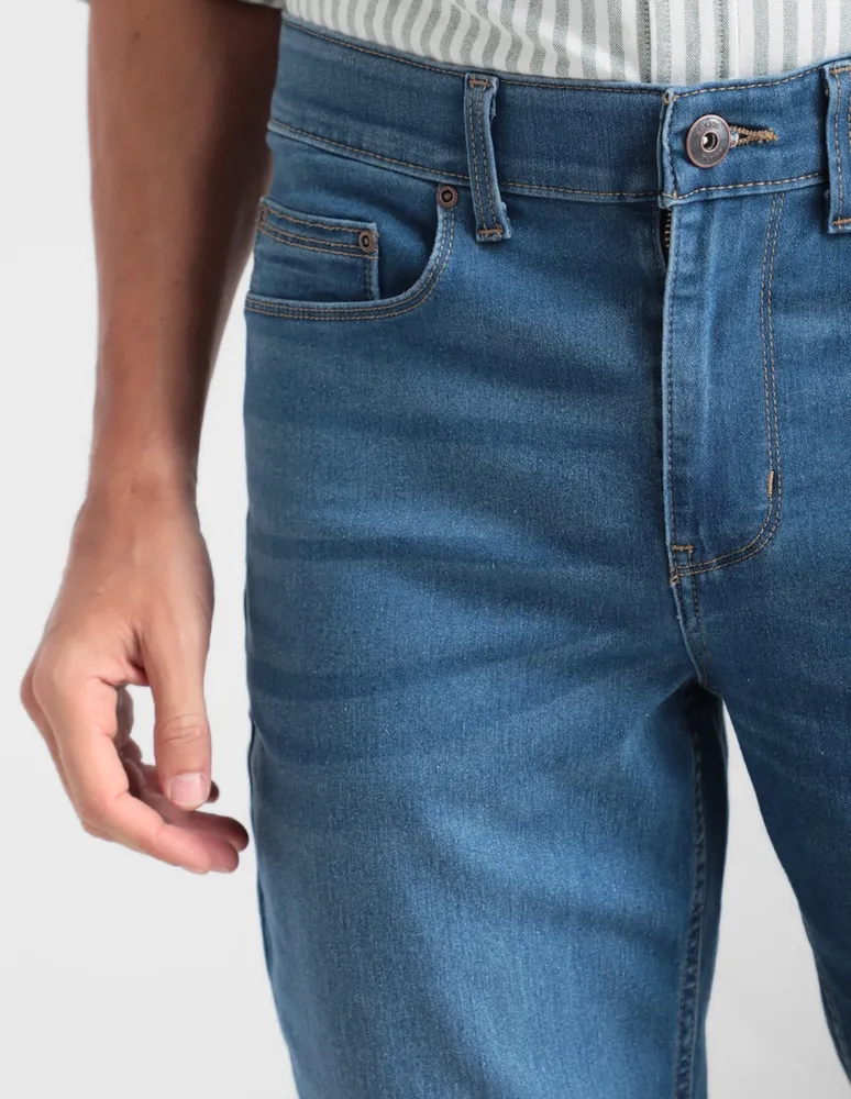 Jeans slim Savane lavado claro para hombre