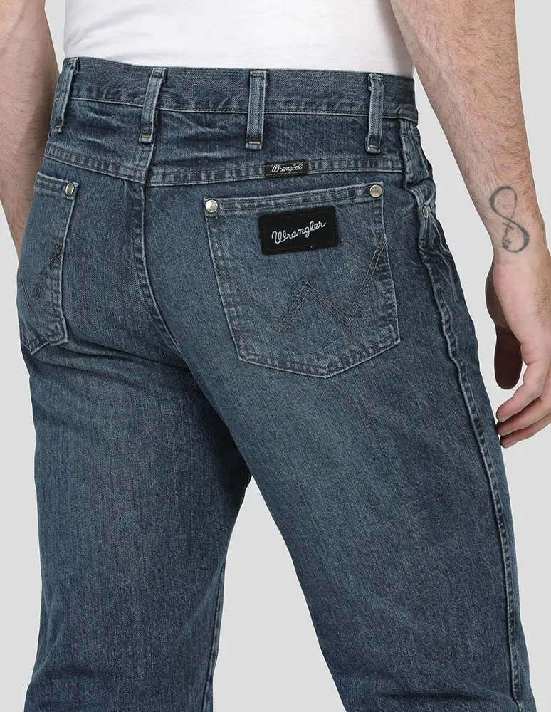 Jeans slim Wrangler deslavado para hombre