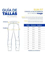 Jeans slim Wrangler deslavado para hombre