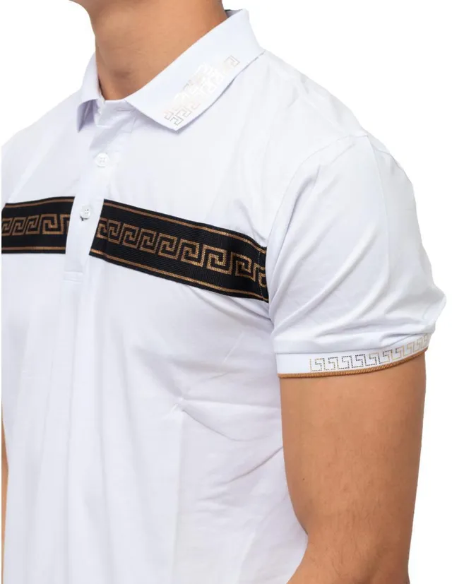 Playera tipo polo Pavini estampado a cuadros para hombre