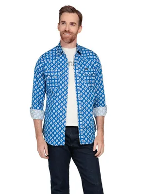 Camisa casual Wrangler de algodón manga larga para hombre