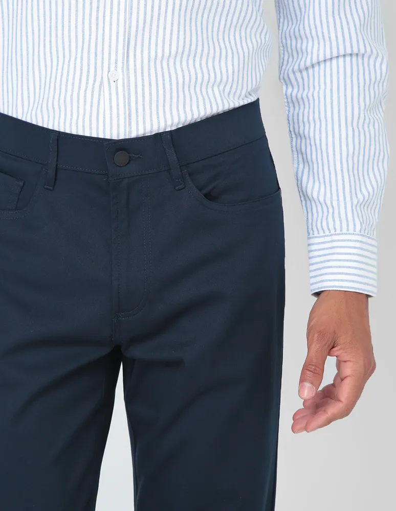 Pantalón straight Haggar de algodón para hombre