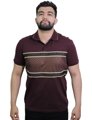 Playera tipo polo Pavini estampado bloques de color para hombre