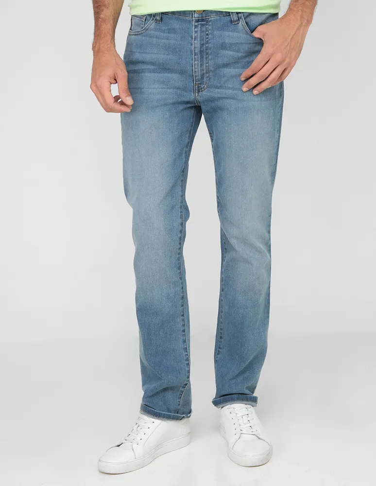 Jeans slim Chaps lavado claro para hombre