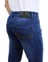 Jeans straight Moderno lavado bitono para hombre