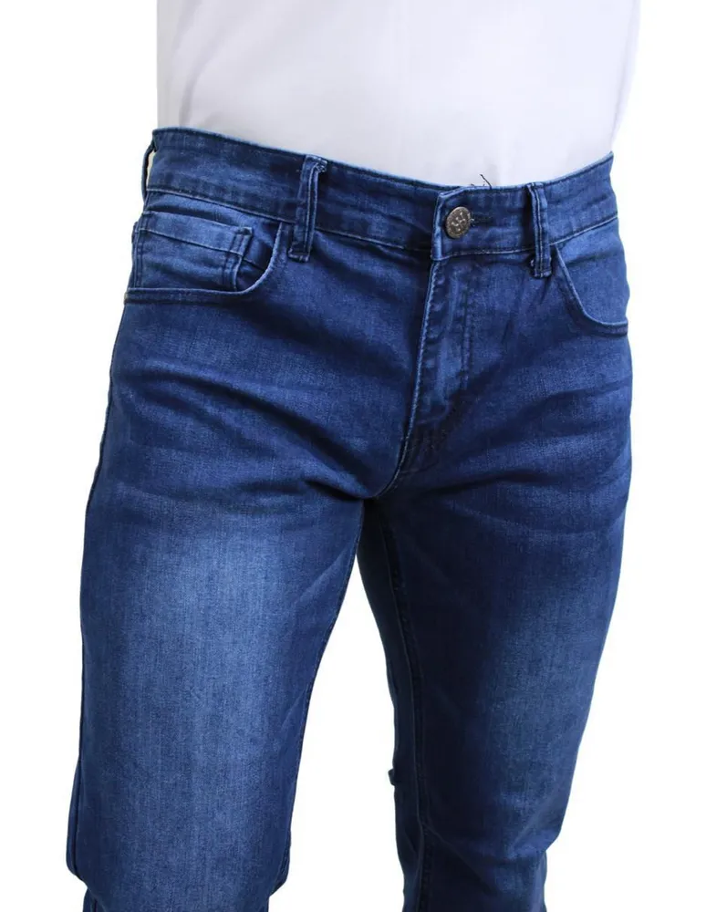 Jeans straight Moderno lavado bitono para hombre