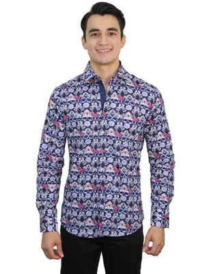 Camisa casual Moderno de algodón manga larga para hombre