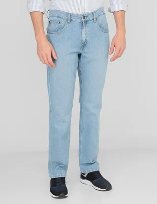 Jeans straight Polosur lavado claro para hombre
