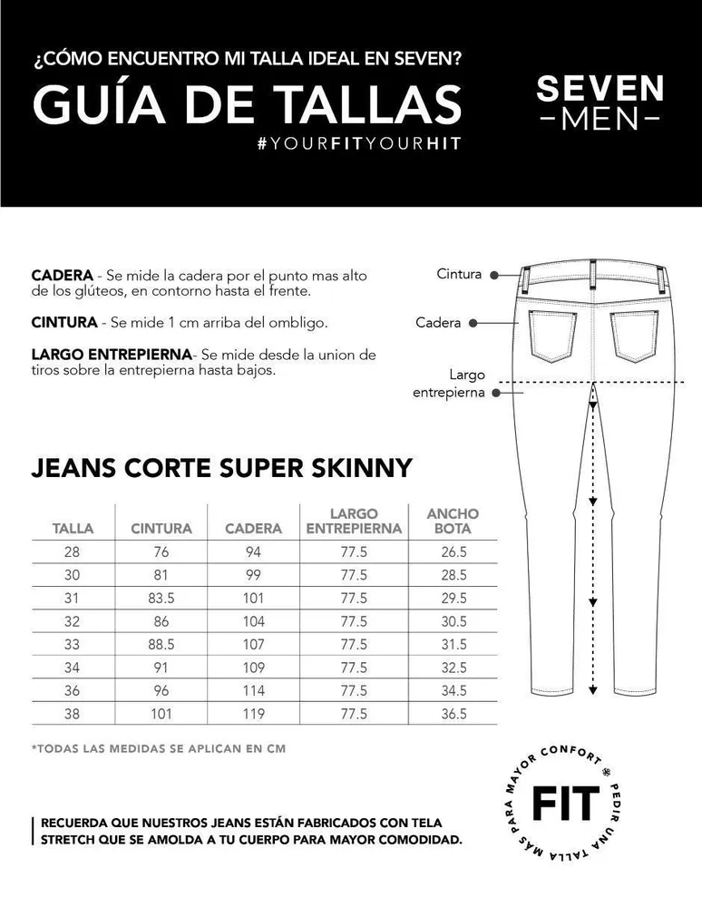 Jeans super skinny Seven lavado deslavado para hombre