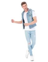 Chaleco Opp´s jeans con capucha desmontable para hombre