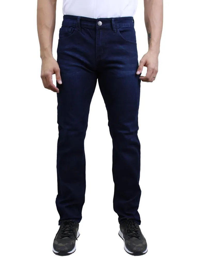 Jeans straigth Moderno lavado obscuro para hombre