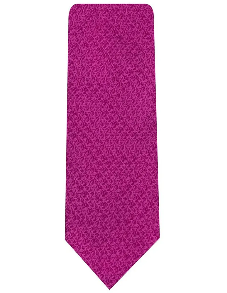 Corbata Pineda Covalin slim seda fucsia estampada