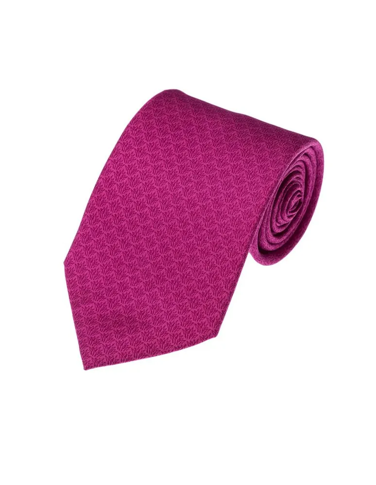 Corbata Pineda Covalin slim seda fucsia estampada