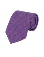 Corbata Pineda Covalin slim seda morada estampada