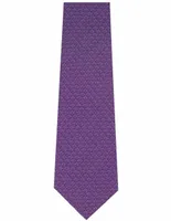 Corbata Pineda Covalin slim seda morada estampada