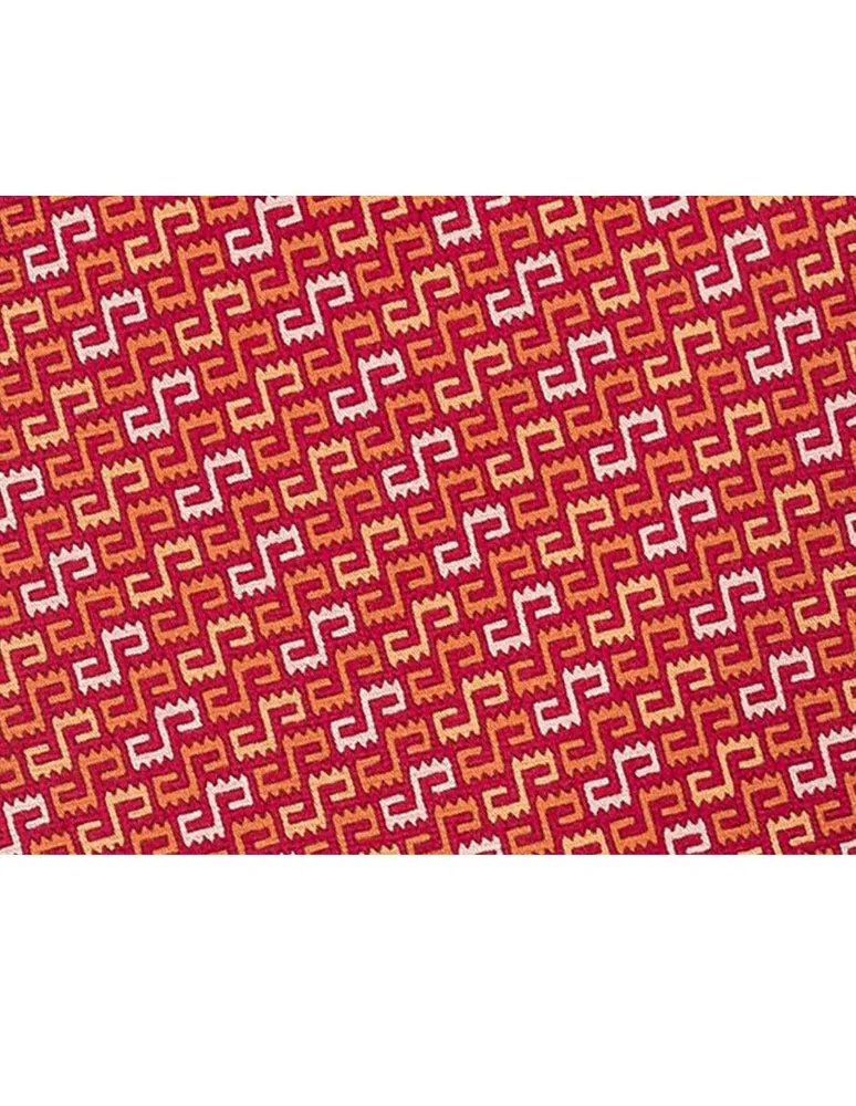 Corbata Pineda Covalin slim seda roja con diseño gráfico
