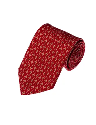 Corbata Pineda Covalin slim seda roja estampado