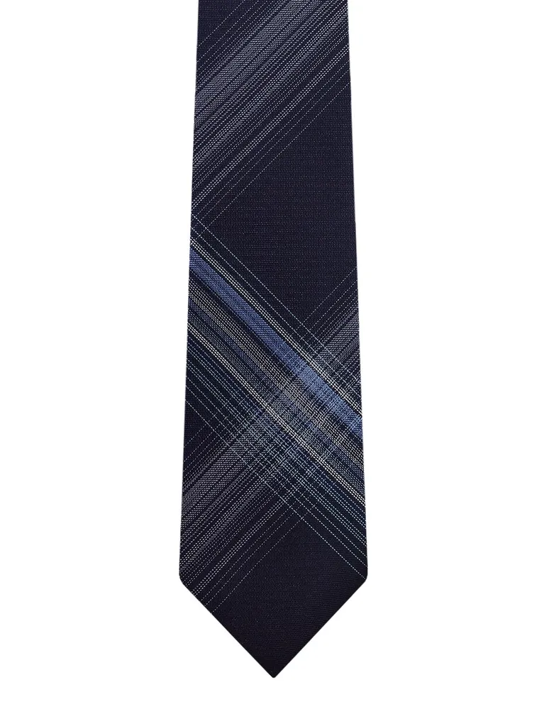 Corbata kenneth cole regular (6-8.5 cm) de seda a cuadros para hombre