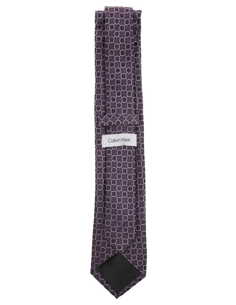 Corbata Calvin Klein regular de seda estampado gráfico para hombre