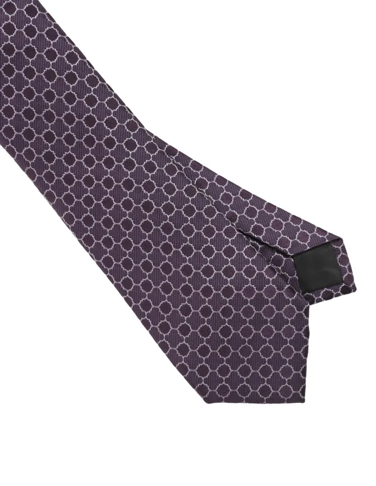 Corbata Calvin Klein regular de seda estampado gráfico para hombre