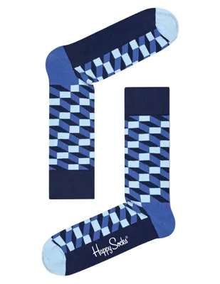 Calcetín Happy Socks 1 par azul con diseño gráfico regular