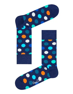 Calcetín Happy Socks 1 par azul obscuro a lunares regular