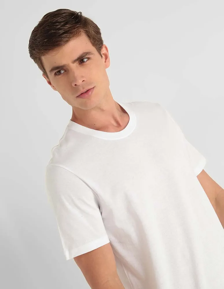 Camiseta Nautica Cuello V Blanca