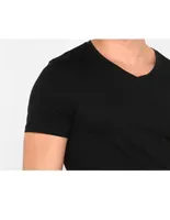 Camiseta Lacoste cuello V negra