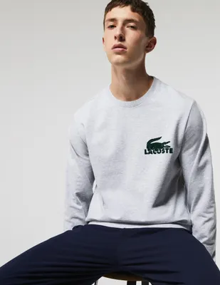 Sudadera pijama Lacoste estampado jaspeado para hombre