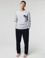 Sudadera pijama Lacoste estampado jaspeado para hombre